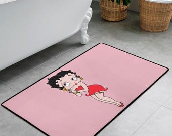 Retro Betty Boop Doormat | Non-slip Indoor Outdoor Mat 24x16in