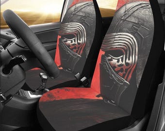 Fundas de asiento de coche de Darth Vader (juego de 2): ajuste universal, elegantes y protectoras