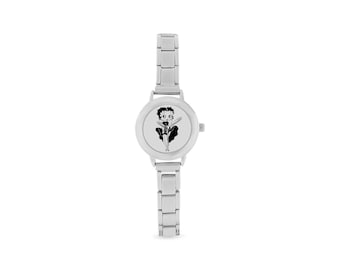 Betty Boop Watch Stainless Steel Gray Birthday Gifts For Her Anniversary Travel