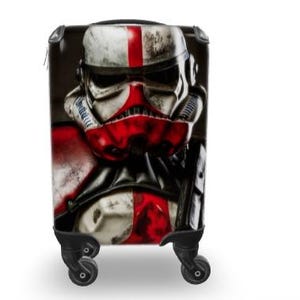 Stormtrooper-koffer met 360 draaibare wielen, TSA-slot, lichtbestendige print – maten handbagage en bagage – Star Wars-cadeau