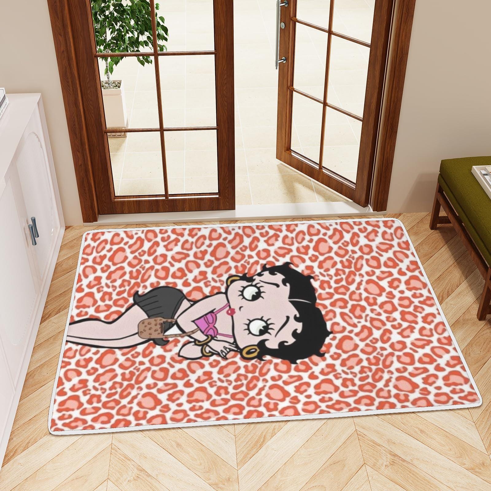 「ベティ・ブープ」ナイロンラグ1998年製　General Industries Retro Betty Boop Doormat | Non-slip Indoor Outdoor Mat 30x20in