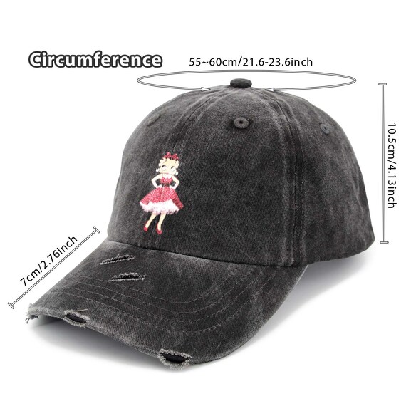 Betty Boop Cap with Fur and Embroidery OVERLORD X Betty Boop: Shy Betty Trucker Cap – Overlord Caps main image 2