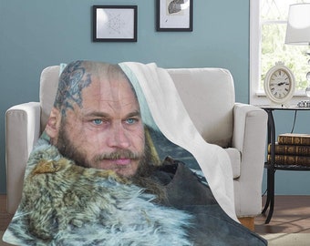 Manta Ragnar de forro polar Lothbrok Vikings, ¡EXCELENTE PRECIO! Decoración del hogar, regalos de viaje para ella y él.