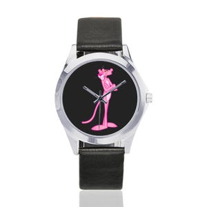 Pink Panther Watch Stainless Steel Pink Birthday Gifts For Her Him Anniversary Travel