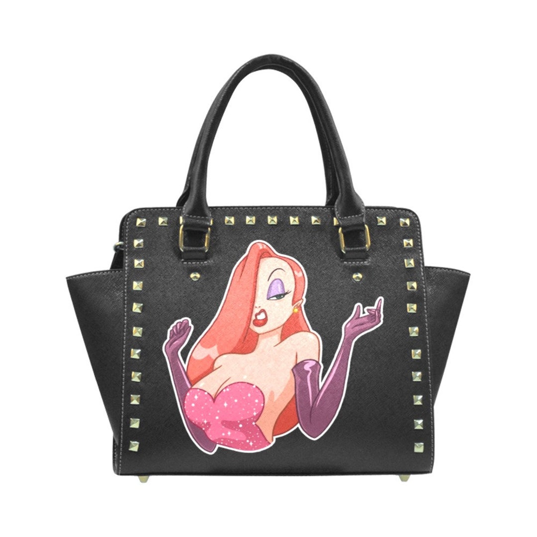 Jessica Rabbit With Handbag Jessica Rabbit Shoulder Bag Leather Tote Zippered Birthday Gifts for ...