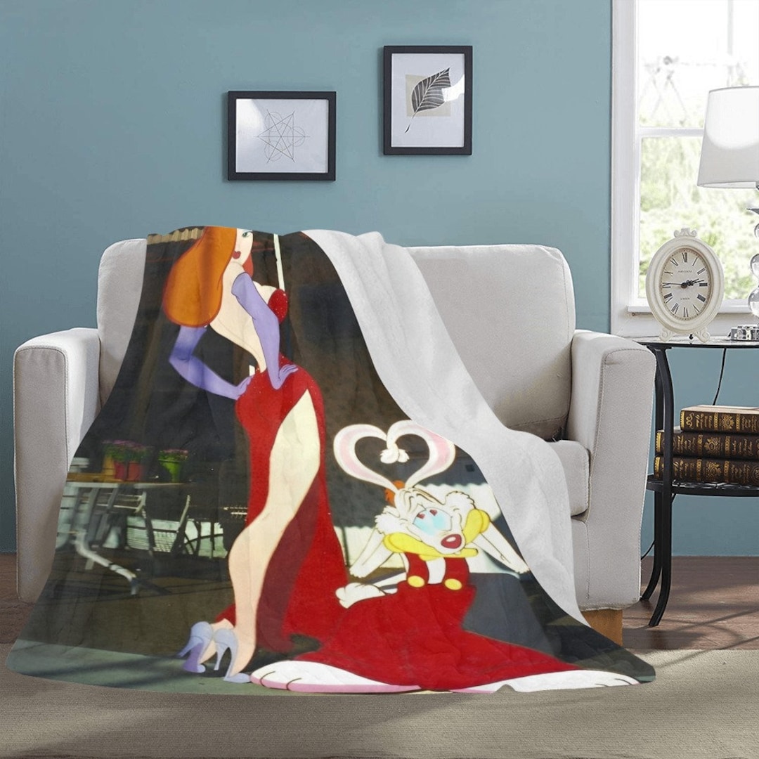 HUGE BEST PRICE Easter Bunny Jessica Rabbit Blanket Throw Large Fleece ...