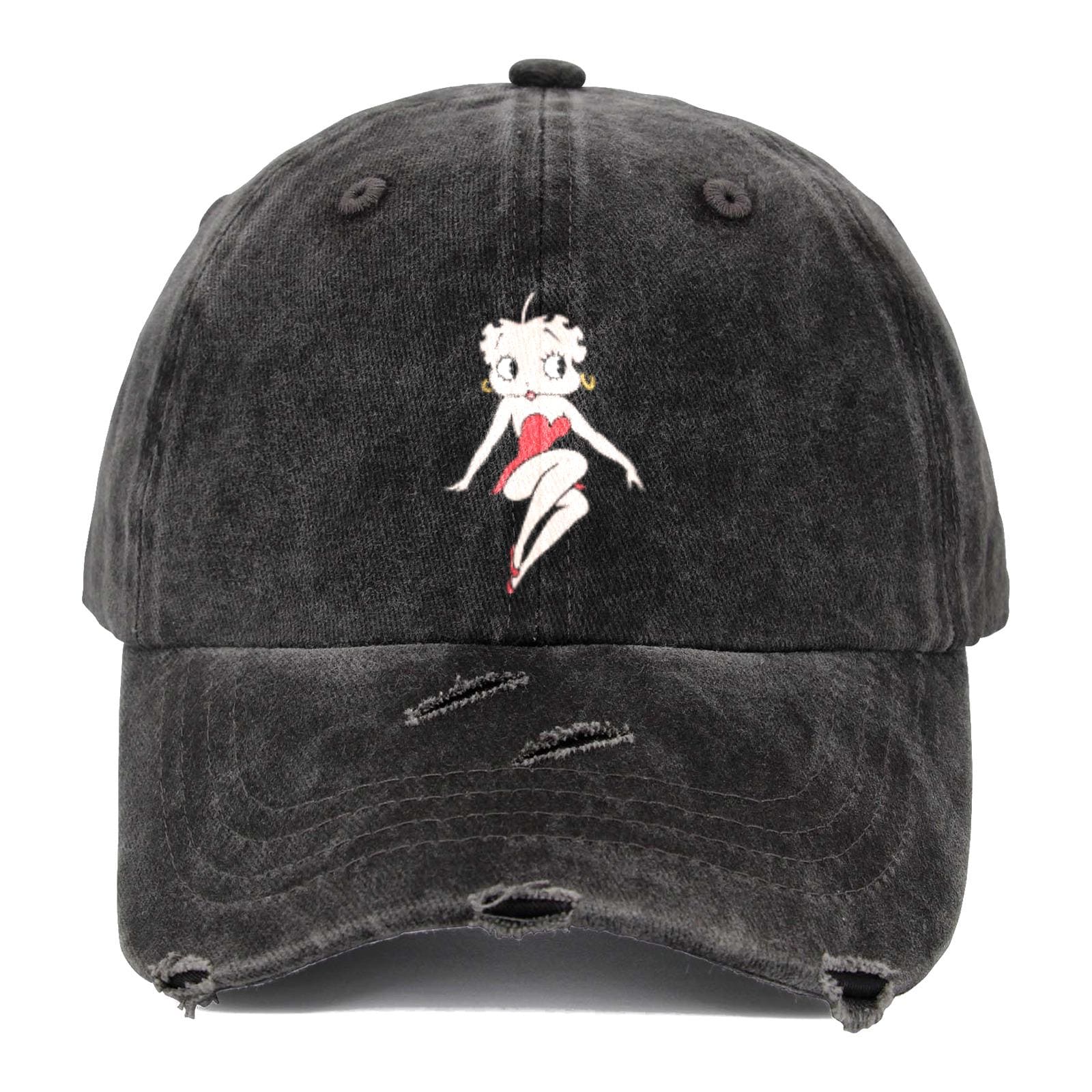 Betty Boop Distressed Baseball Cap – Vintage Curved Brim Hat for