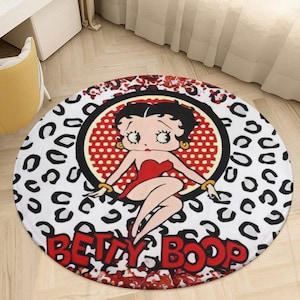 Retro Betty Boop Doormat | Non-slip Indoor Outdoor Mat 24x16in