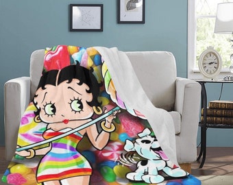 Betty Boop Decke Fleece Dekoration Reisen Geschenke für Sie