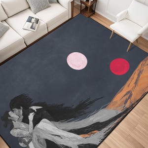 Kylo Ren Star Wars Area Rug Large Non-Slip Rug for Bedroom Gaming Room Home Decor