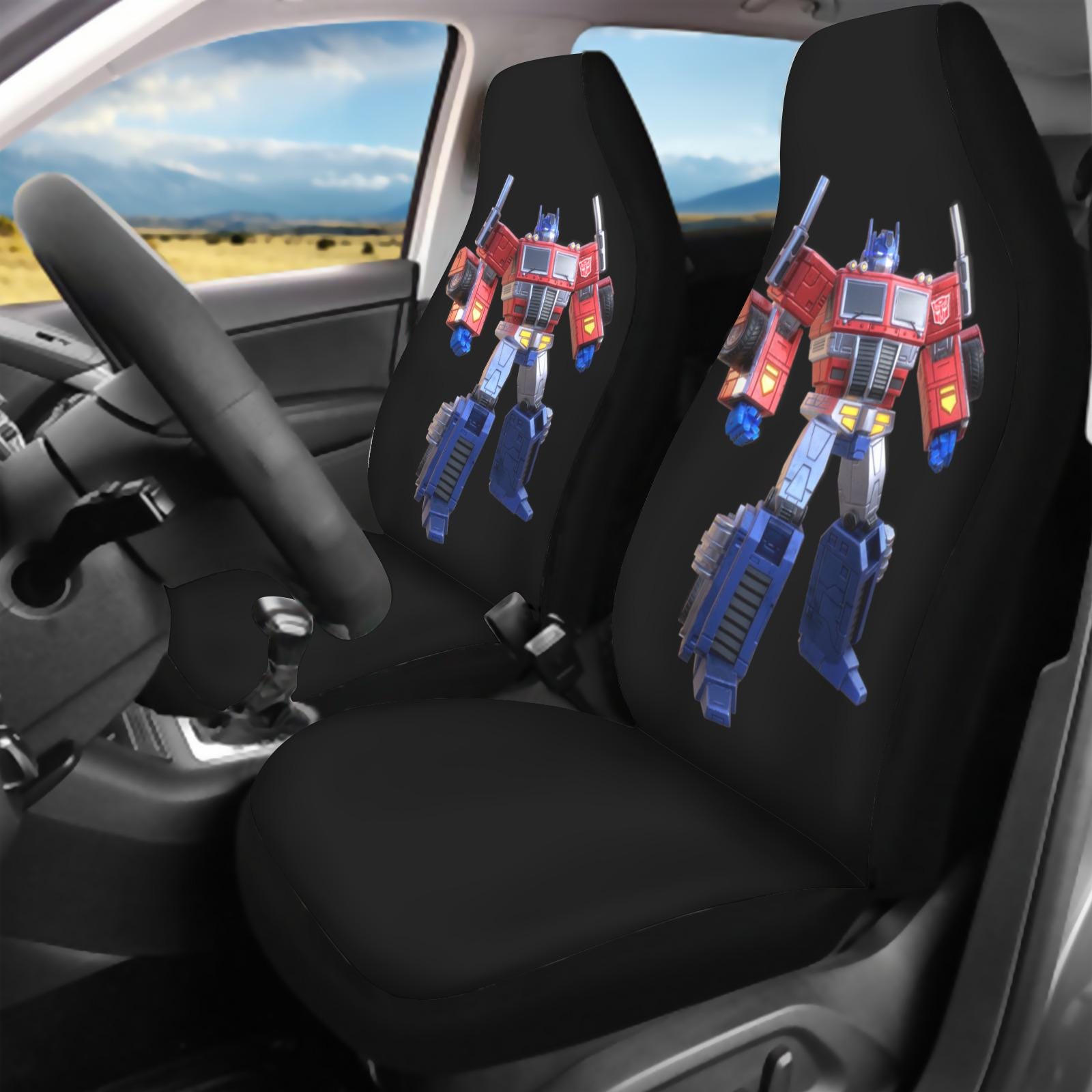 Discover Optimus Prime Car Seat Covers,Transformers Auto Decor