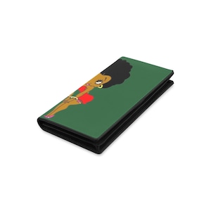 Cartera de cuero afroamericana de Betty Boop, color negro, regalo de viaje para cumpleaños y aniversario