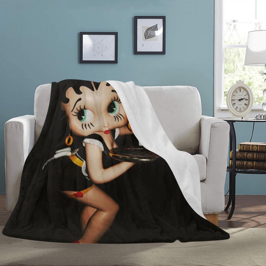 Betty Boop Blanket Fleece Home Decoration Travelling Gifts for Her Etsy