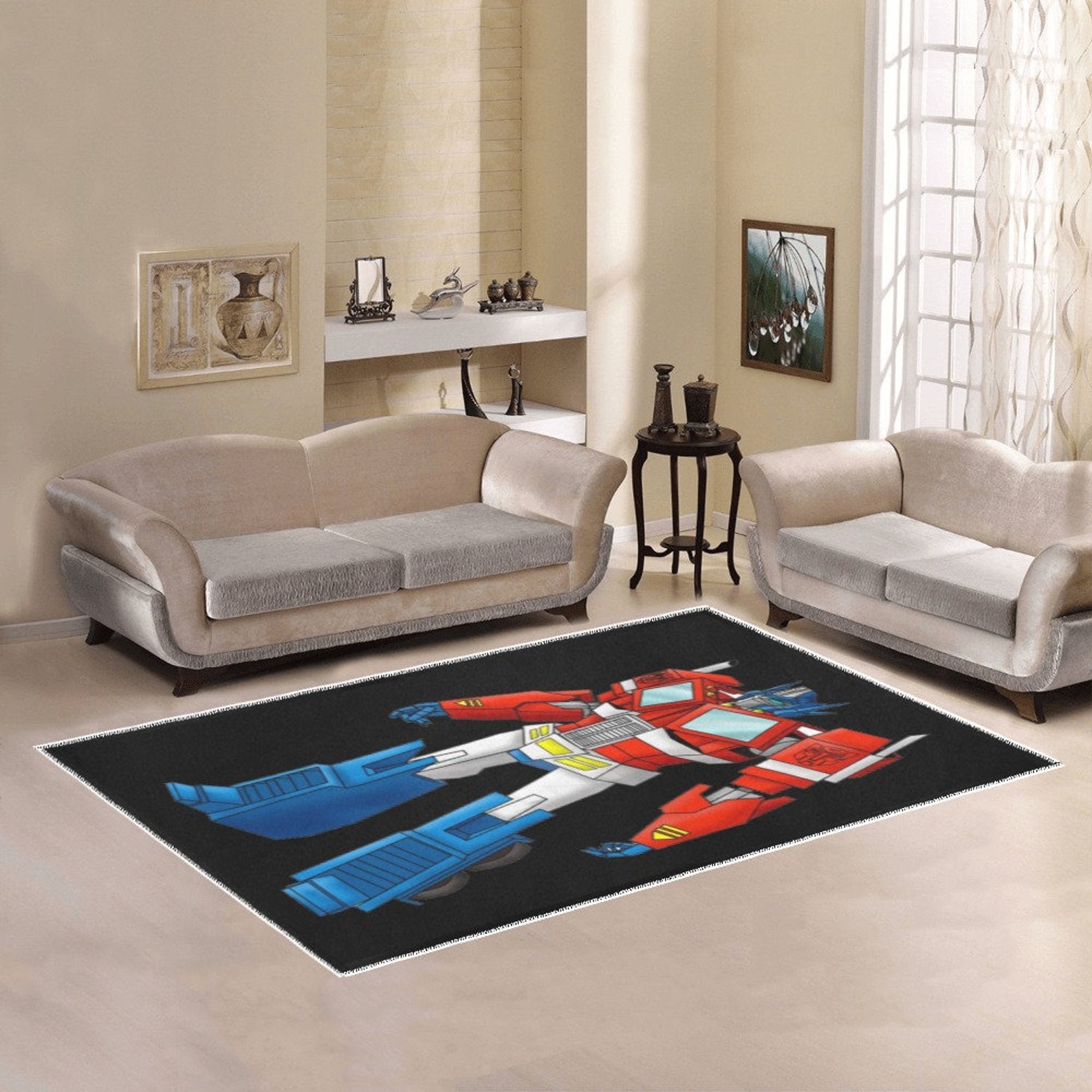 Optimus Prime Area Rug Big Transformers Home Decoration Gifts for Him ...