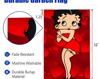 Betty Boop Linen Garden Flag Two Sided Gifts - Etsy