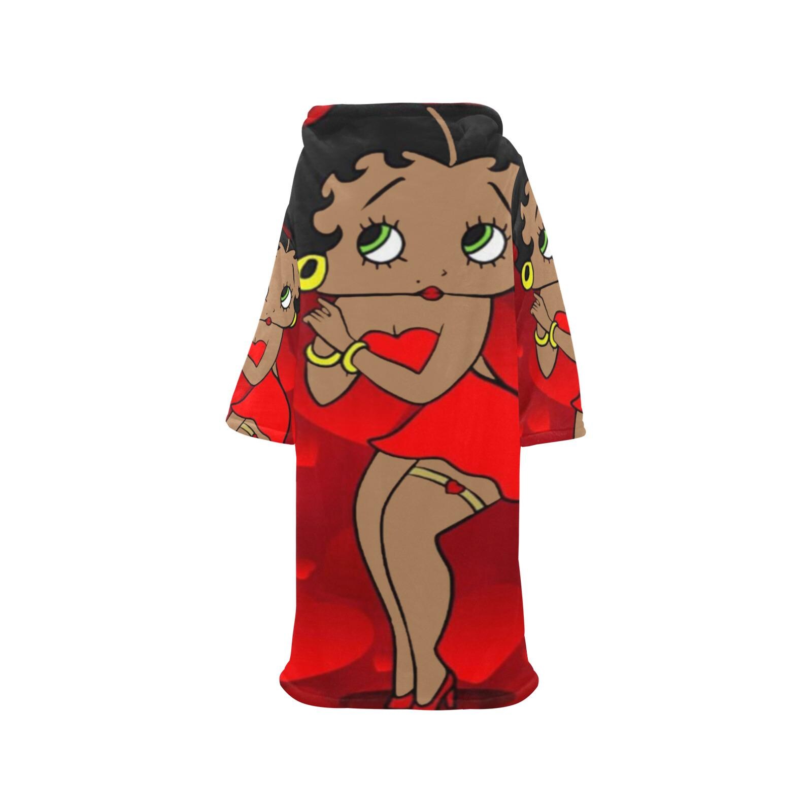 HUGE BEST PRICE Afro-american Betty Boop Wearable Blanket Robe