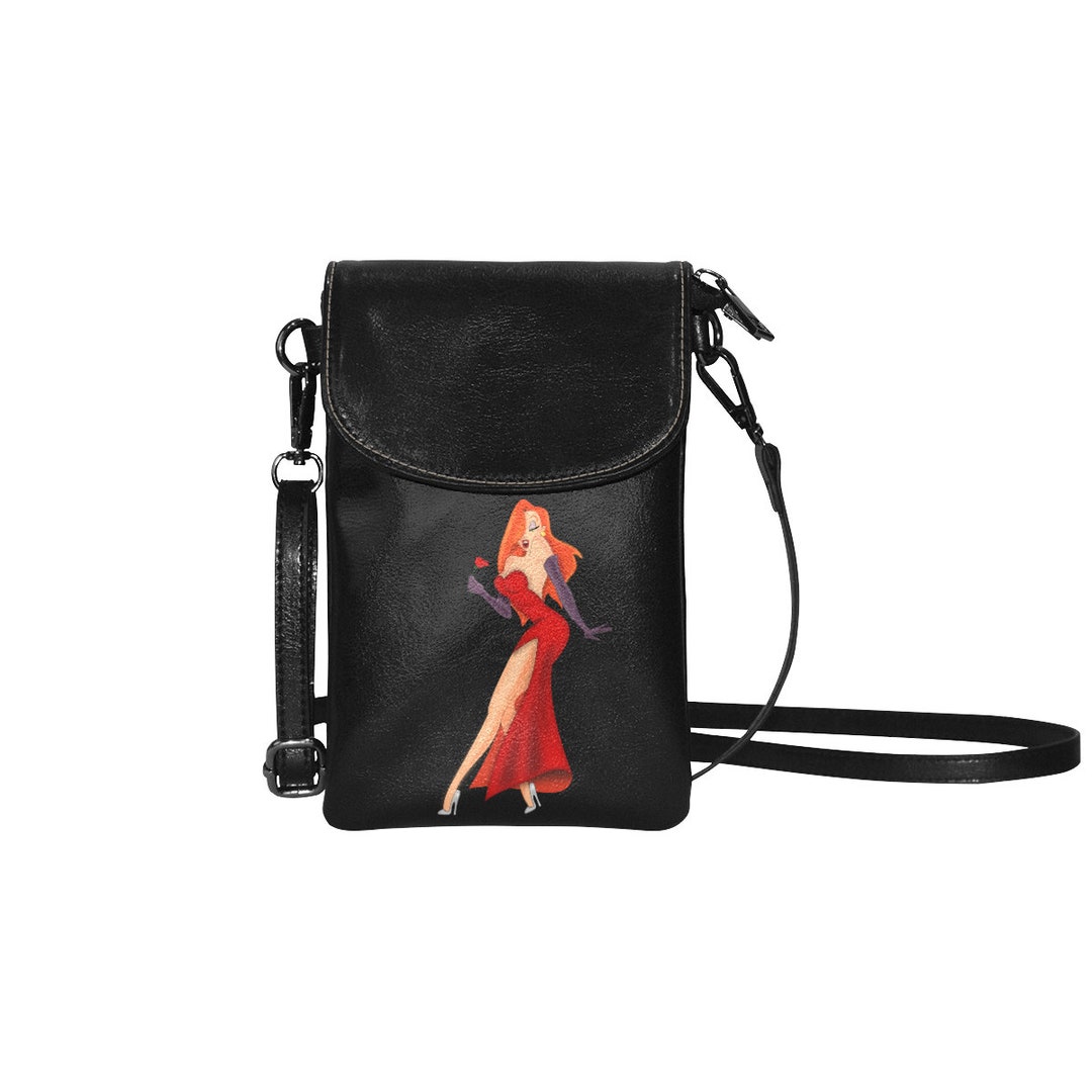 Jessica Rabbit With Handbag Jessica Rabbit Purse Shoulder Bag Pouch Leather Tote Zippered Birthday ...