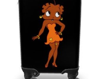Betty Boop Schwarz Gepäck Cabochon Koffer Geburtstagsgeschenke für ihren Jahrestag