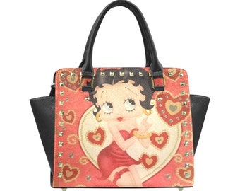 Betty Boop Umhängetasche LederTasche Reißverschluss Geburtstagsgeschenke für Sie Jahrestag Reise