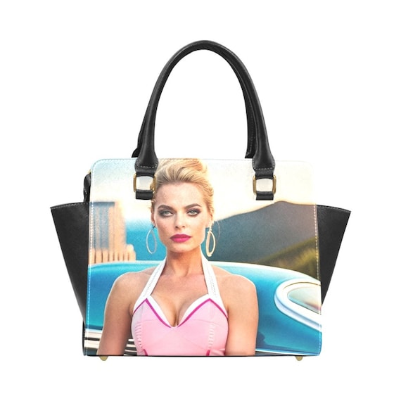 Margot Robbie Shoulder Bag Leather Tote Zippered Birthday Gifts For Her  Anniversary Travel