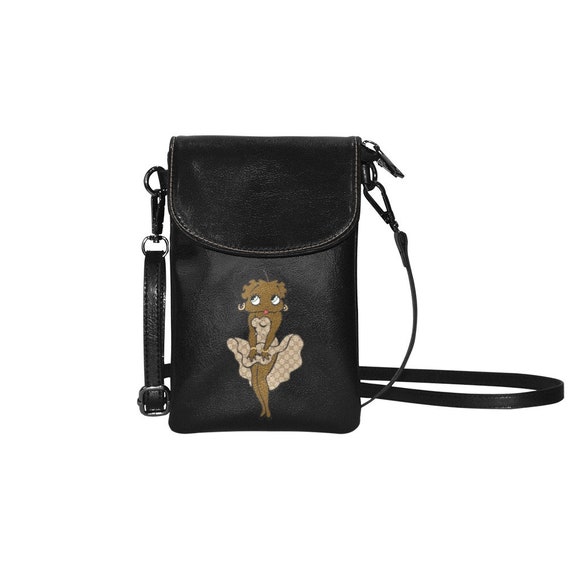 Betty Boop Black Purse Shoulder Bag Pouch Leather Tote  display picture 1