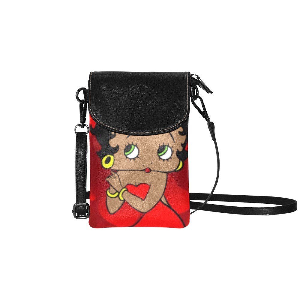 NEW BETTY BOOP women\'s polyester sling bag in black Betty Boop Black Cross Body Bag Unisex Birthday Gifts - Etsy main image 3