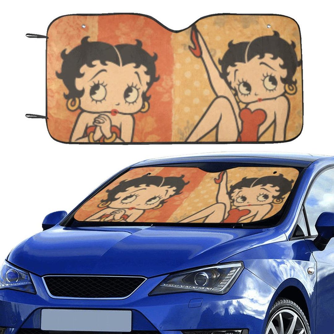 Betty Boop Car Sun Shade | UV Windshield Protector | Cute Retro