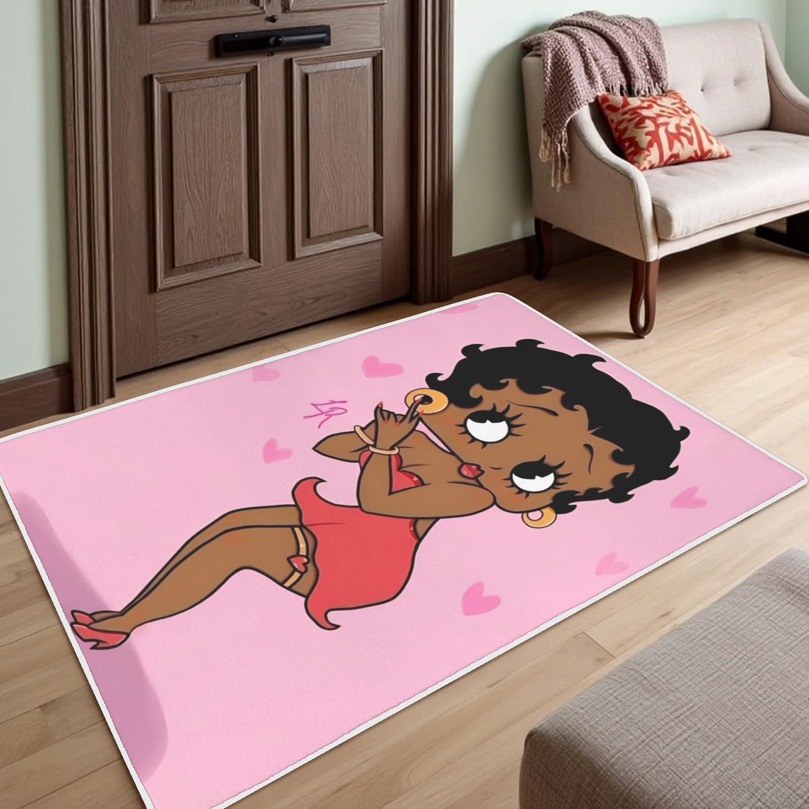 Retro Black Betty Boop Doormat | Non-slip Indoor Outdoor Mat