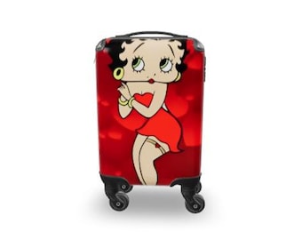 Betty Boop 赤 キャリーケース 小型 Betty Boop Suitcase – Stylish, Lightweight & Durable Luggage for