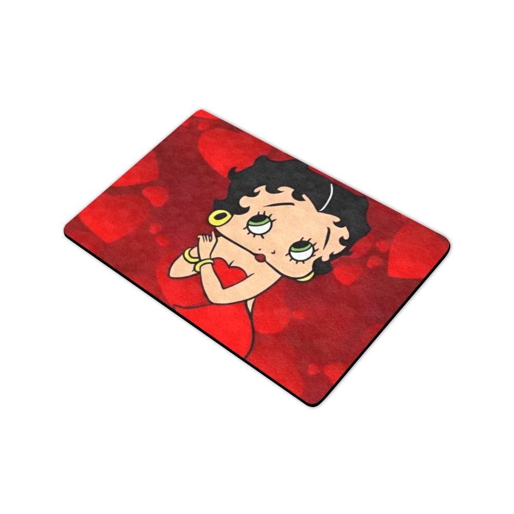 Retro Betty Boop Doormat | Non-slip Indoor Outdoor Mat 24x16in