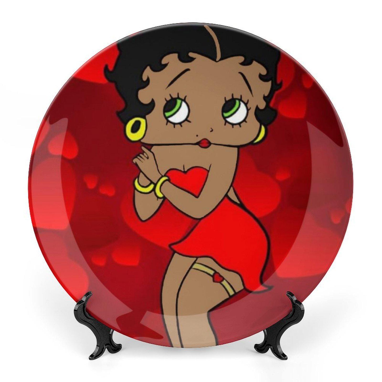 Betty Boop Black Decorative Plate Home Decoration Gifts for Her - Etsy