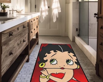 Betty Boop Area Rug – Non-slip Flannel Sponge Fabric, 60