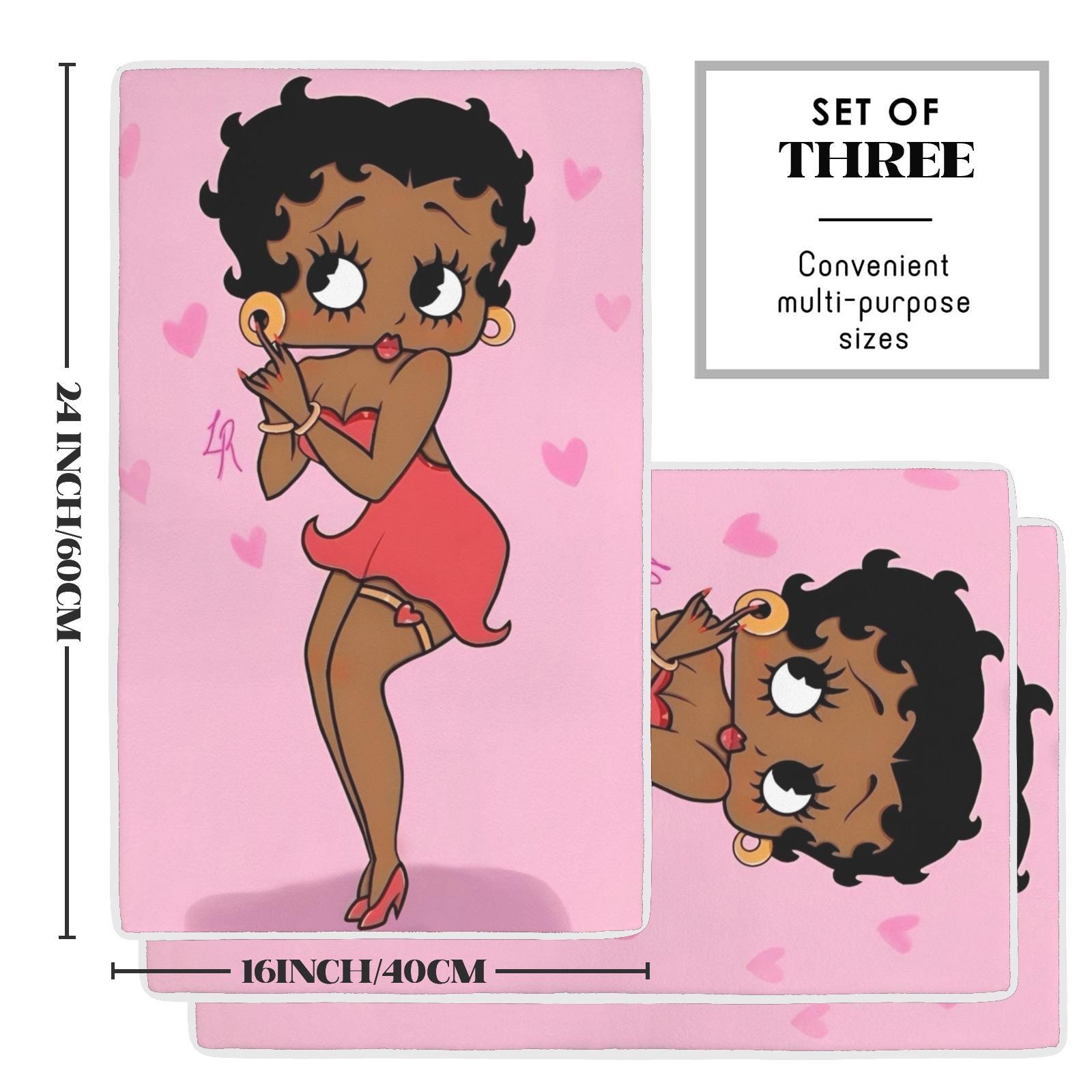 Retro Black Betty Boop Doormat | Non-slip Indoor Outdoor Mat