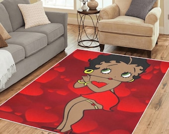 Betty Boop Black Area Rug Big Home Decoration Gifts For Her