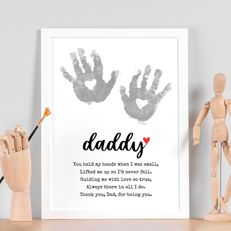 Daddy Poem Fathers Day Handprint Craft, Fathers Day Handprint Art, Gift ...