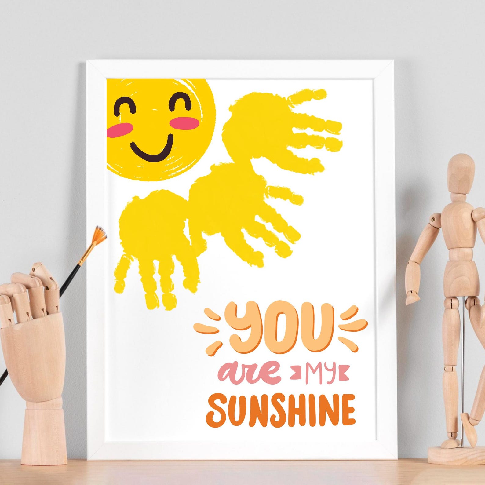 You Are My Sunshine Handprint Craft, Summer Sunshine Handprint ...