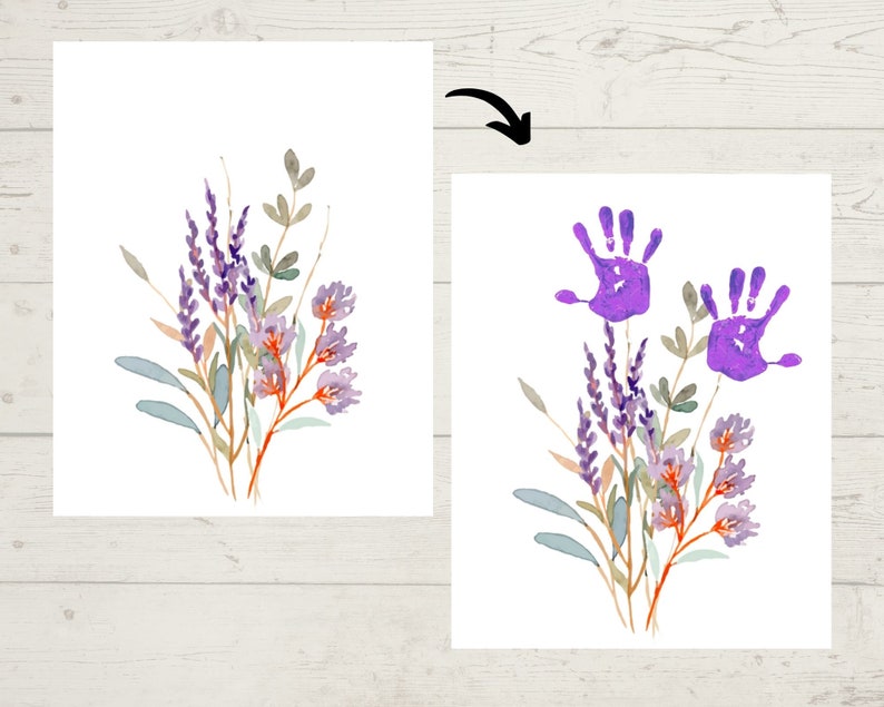 Printable Flower Handprint Craft Bundle Handprint Craft for - Etsy