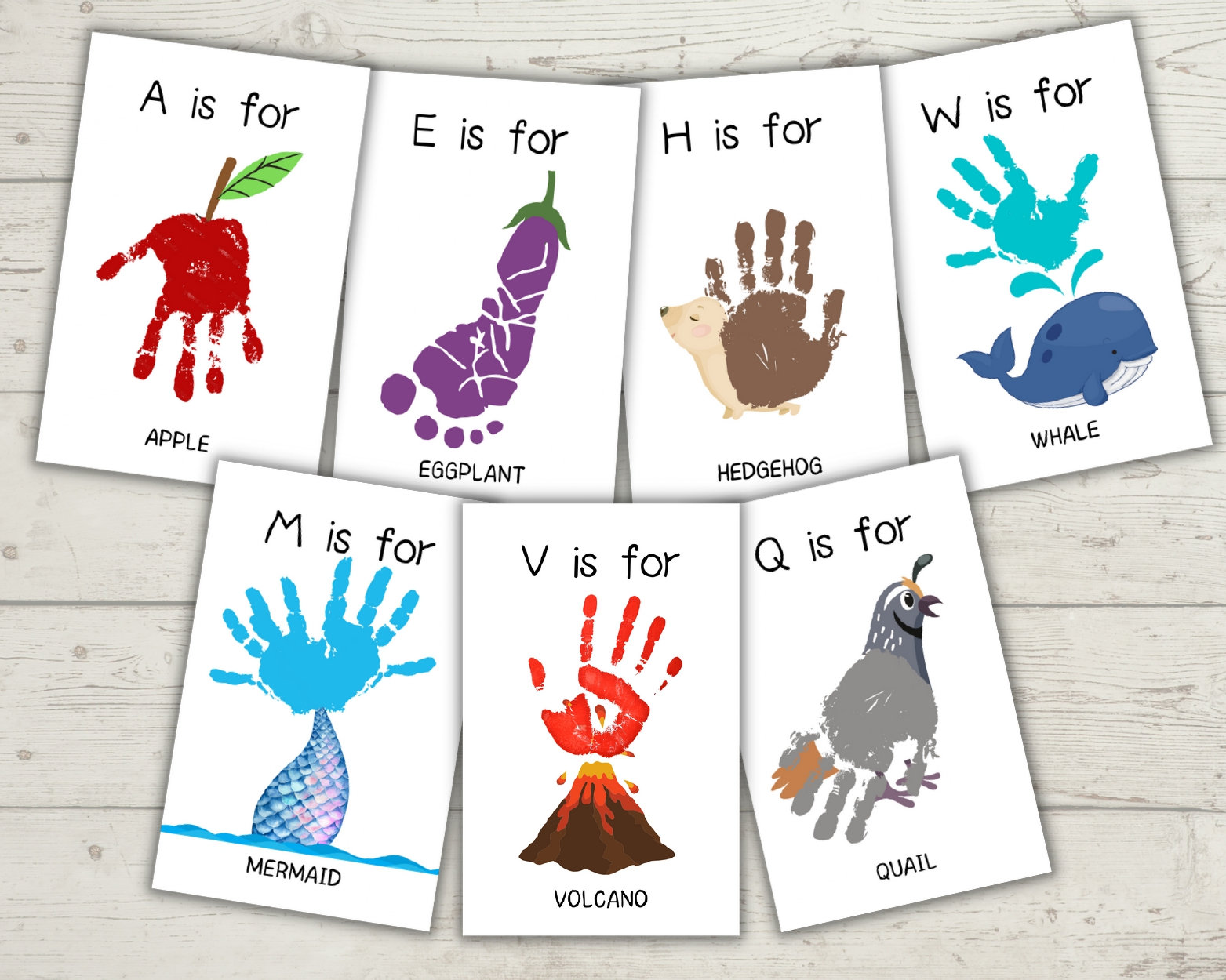 Alphabet Craft, Alphabet Recognition, Preschool Activity, DIY Handprint Art, Painting alphabet, Kindergarten, Letter Sounds, Letter Practice