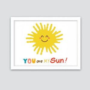 You Are My Sun Hanprint, Handprint Mothers Day Craft, Mommy Craft, Dia das Mães Arte Artesanato para Crianças Bebê Criança Pequena, Presente para Mamãe, Imprimível