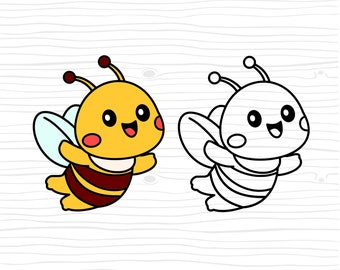 Bee SVG, Cute Bee SVG, Cut File Baby, Animal SVG, Animal Cricut file, Toddler Bodysuit, Nursery Silhouette, Cricut Vinyl Iron