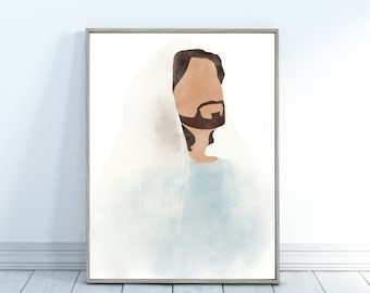 Jesus Portrait, Jesus The Christ Art, Jesus Wall Art, Jesus Digital Download, Jesus Printable, Jesus painting, Jesus LDS Picture