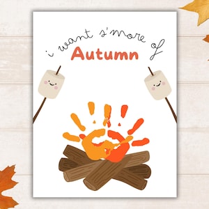 Fall Handprint Craft, Fall Season, Autumn Handprint Art, Back To School, DIY Craft for Kids Baby Toddler, Memory Keepsake, Fall Handprint