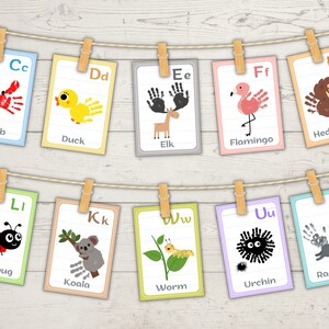Manualidad Del Alfabeto, Reconocimiento Del Alfabeto, Actividad Preescolar, Arte De Huellas Manuales, Pintar Alfabeto, Jardín De Infantes, Sonidos De Letras, Práctica De Letras