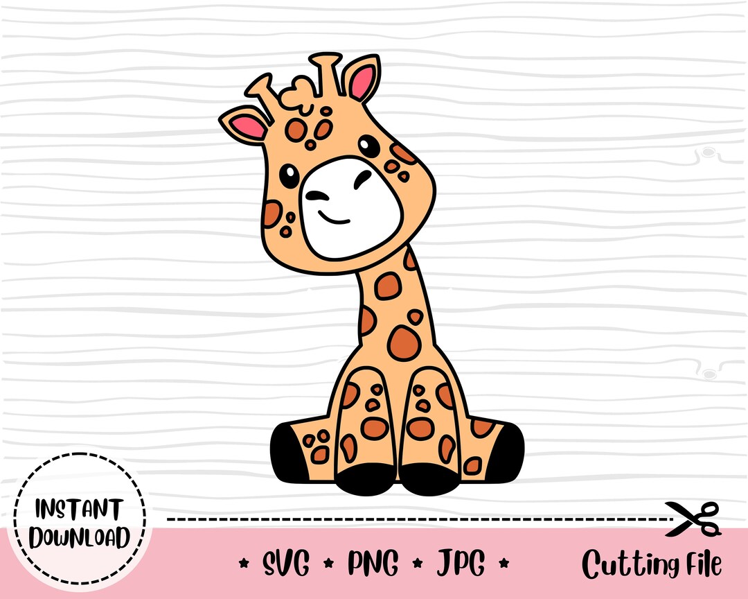 Cute Giraffe Svg, Cricut Silhouette, Safari Animal Svg, Sweet Giraffe ...