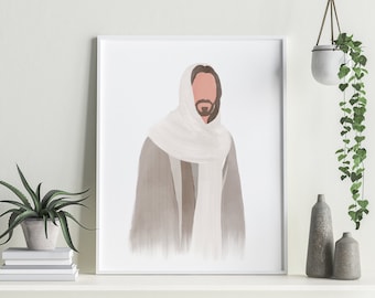Jesus Christ Portrait, Jesus Christ LDS picture, Jesus Wall Art, LDS Art, Jesus Christ Gift, Christian Decor, Wall Art, Digital Download