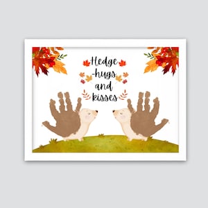 Handafdruk Handafdruk Knutselen Voor Herfst, Herfstactiviteit, Herfstseizoen, Handafdruk Herfst, DIY Knutselen, Baby kinderen Peuters Geheugenaandenken