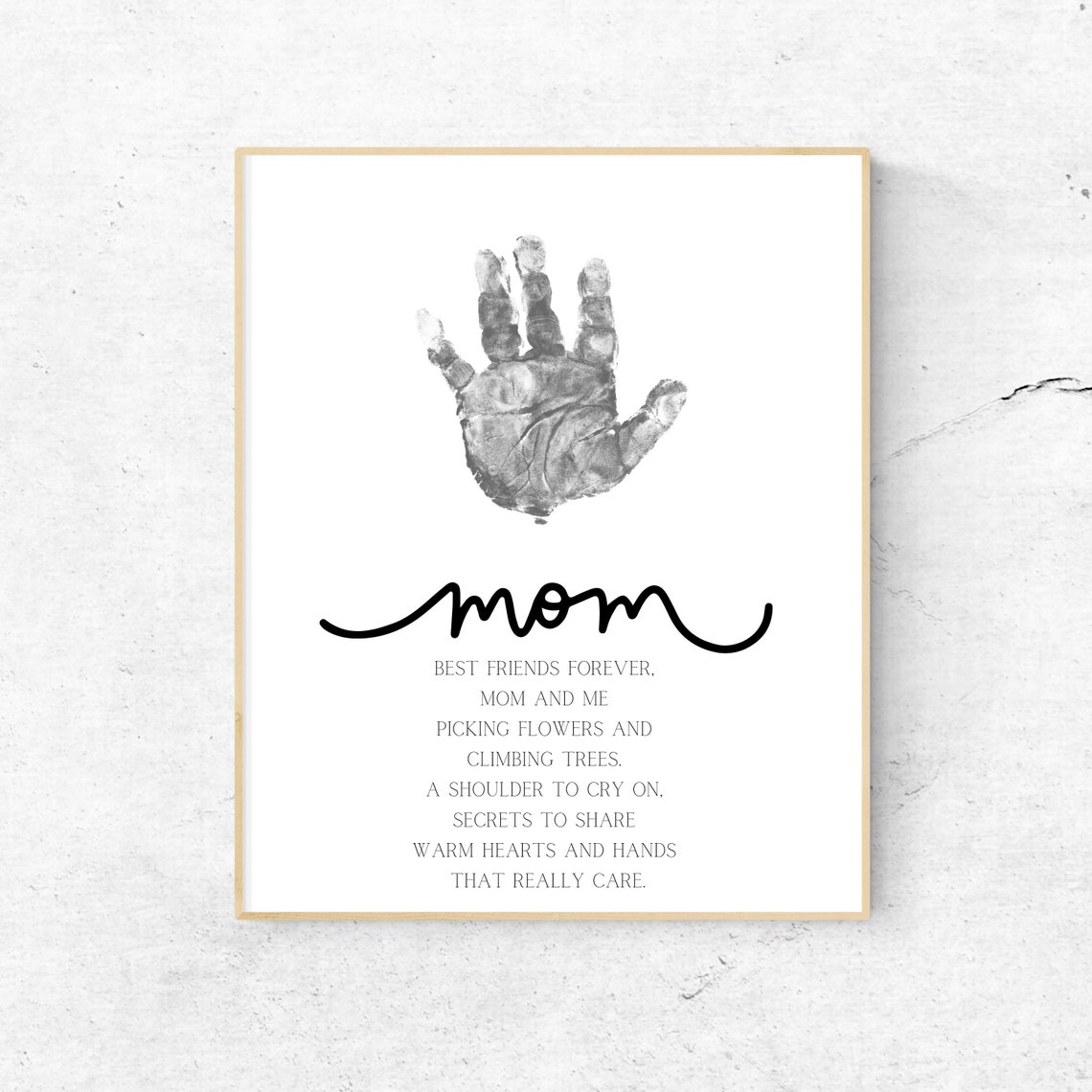 Mommy Handprint Poem, Baby Handprint Craft, Hand Art Craft, Mother's ...
