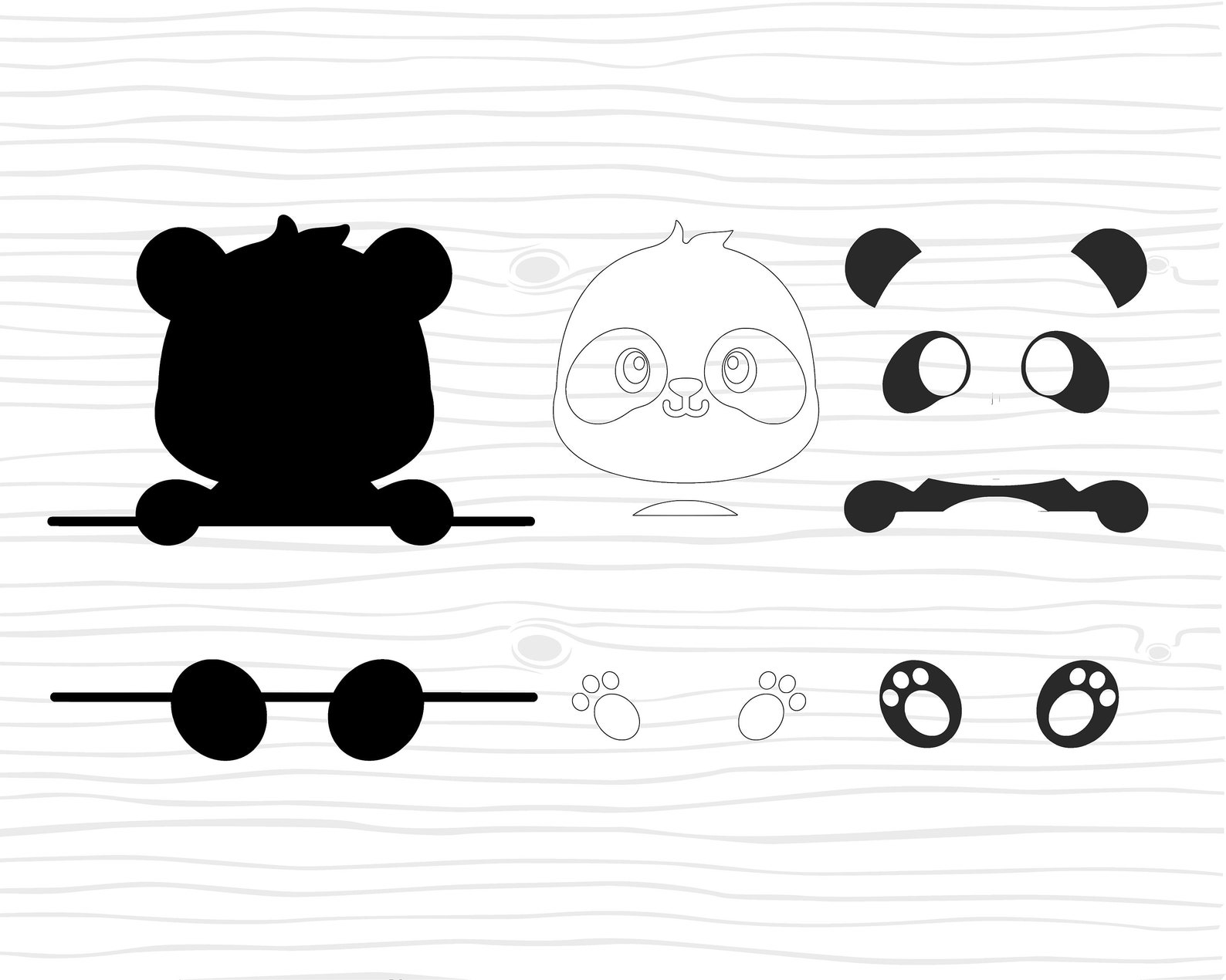 Panda SVG, Frame Cute Panda SVG, Name Frame Svg, Baby Shower Shirt Svg ...