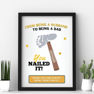 You Nailed It Handprint, Father&#39;s Day Handprint Craft, Daddy Birthday, Happy Fathers Day, Kids Baby Toddler, Memory Keepsake, DIY, Printable