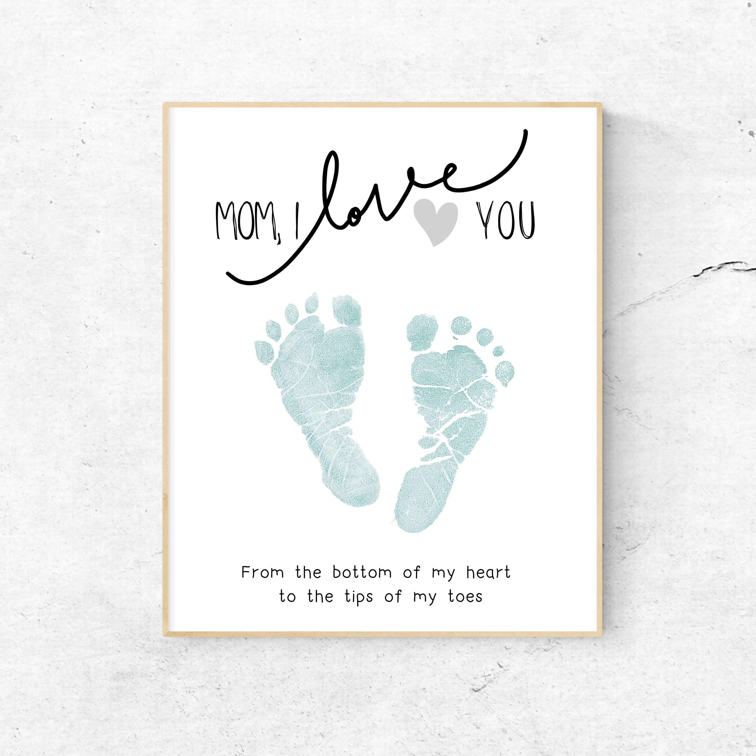 Footprint/handprint, Baby Handprint Craft, Hand Art Craft, Mother's Day, Mom's Birthday, Kids
